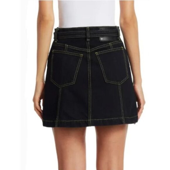 Proenza Schouler White Label Denim Mini Skirt Indigo Size 0 - Picture 3 of 11
